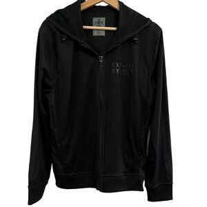 Express Black Zip Up Hooded Long Sleeve Jacket Men's Size M